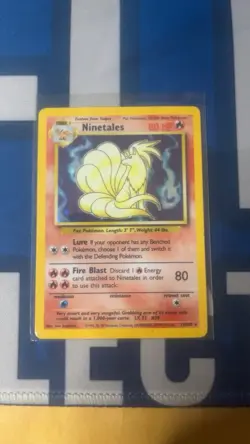 Pokemon TCG Ninetales Base Set Holo Unlimited Rare - Image 1
