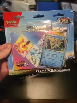 Pokemon Prismatic Evolutions 3 Booster Pack Blister-Tech Sticker Collection x12 - Image 4