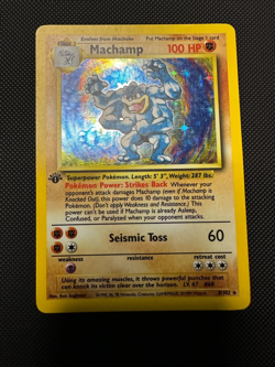Heavy Play Pokemon TCG Machamp 8/102 Holo 1st Edition Base Set - Image 3