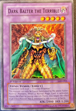 Yu-Gi-Oh! Dark Balter the Terrible LOD-002 Legacy of Darkness Vintage 2003 NM - Image 1