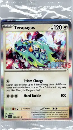 Terapagos - 161/191 Horizons Stamped Promo - Pokemon Card - Sealed - Image 1