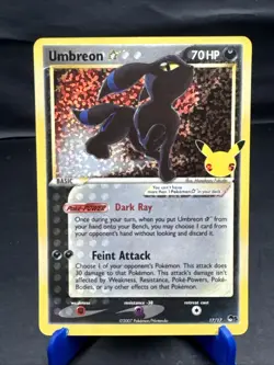 Pokemon Card Umbreon 17/17 Gold Star Holo Celebrations Classic Collection - Image 1