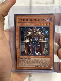Yugioh Terrorking Archfiend DCR-072 Unlimited Super Rare Holo - LP Vintage Card - Image 2