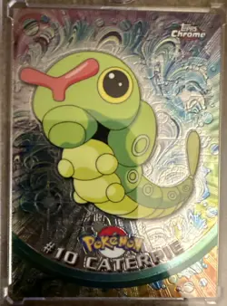 Topps Chrome Series 1 Holo Foil Pokemon Card Caterpie #10 (2000) - Image 1