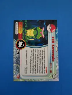 Topps Pokemon #10 Caterpie HOLO/FOIL CARD - TV Animation Edition, 1999, NM - Image 3