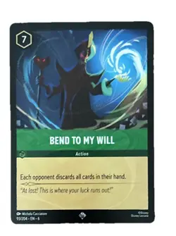 Disney Lorcana Bend to My Will Maleficent Rare Action Card The First Chapter - Image 1