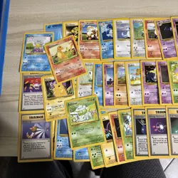 Pokemon TCG Base Set card lot of 75 cards. 1999 Vintage Pokemon. - Image 1