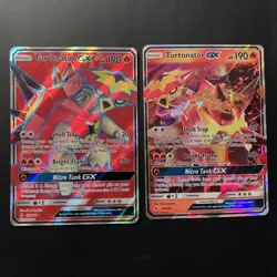 Lot of 2 Pokemon Turtonator Full Art Cards - GX 131/145 & 18/145 Guardian Rising - Image 1