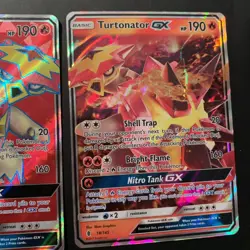 Lot of 2 Pokemon Turtonator Full Art Cards - GX 131/145 & 18/145 Guardian Rising - Image 3