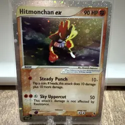 Pokemon TCG Hitmonchan EX Ruby and Sapphire Holo Ultra Rare Card 98/109 NM - Image 1