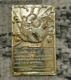 Vintage Pokemon 23K Gold Plated Pikachu Poliwhirl Jigglypuff Trading Cards 1999 - Image 4
