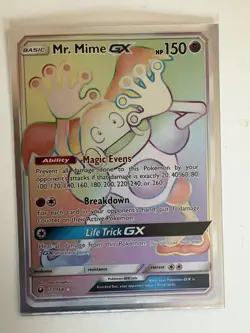 Mr. Mime GX (Secret) Pokemon Card 173/168 Sm-Celestial Storm Holo - Image 1