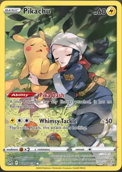 Pokemon Pikachu TCG Lost Origin Trainer Gallery Holo Ultra Rare Card TG05/TG30 - Image 1