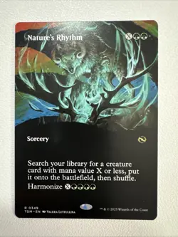 Nature's Rhythm Borderless (NM Non-Foil) TDM-0349 Rare MTG - Image 1