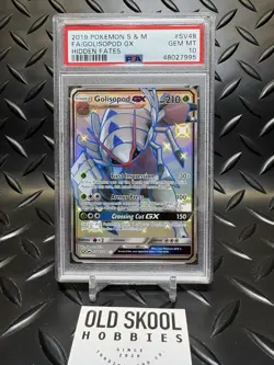 Pokemon TCG Hidden Fates ~ Golisopod GX #SV48 Full Art ~ PSA 10 GEM MINT - Image 1