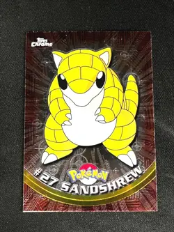 2000 POKEMON TCG TOPPS CHROME SANDSHREW #27 HOLO EXMT-NRMT RANGE (AA) 10522D - Image 1