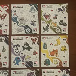 💥Lot Of 12 Play! Pokemon 2023 Sticker Sheets TCG Sticker Sets 1-3 Of A B C D - Image 3