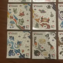 💥Lot Of 12 Play! Pokemon 2023 Sticker Sheets TCG Sticker Sets 1-3 Of A B C D - Image 4