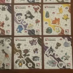 💥Lot Of 12 Play! Pokemon 2023 Sticker Sheets TCG Sticker Sets 1-3 Of A B C D - Image 5