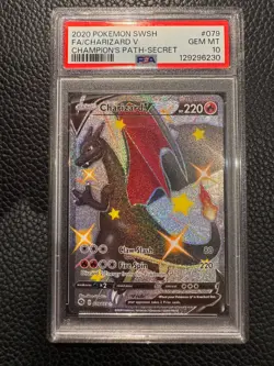 2020 Pokemon Charizard V (Secret) - Champion's Path (CHP) PSA 10 - Image 1