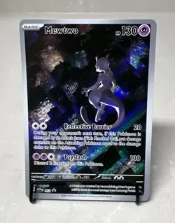 Pokemon TCG Mewtwo 052 Black Star Promo Scarlet & Violet 151 MEW EN MINT - Image 1