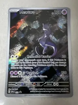 Pokemon TCG Mewtwo 052 Black Star Promo Scarlet & Violet 151 MEW EN MINT - Image 3