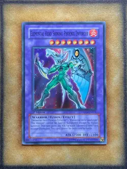 Yugioh Elemental Hero Shining Phoenix Enforcer DP05-EN013 Super Rare 1st Ed NM - Image 1