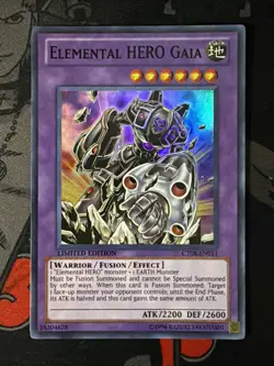 Elemental HERO Gaia CT08-EN011 Limited Edition Super Rare LP - Image 2