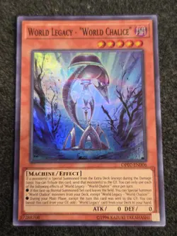 Yugioh World Legacy - “World Chalice” OP07-EN006 Super Rare VLP - Image 1