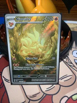 Pokemon TCG Obsidian Flames Ninetails Illustration Rare Holo Card 199/197 NM - Image 1