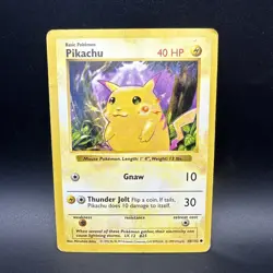 Pikachu Red Cheeks 58/102 Base Set (Shadowless) Pokemon Card MP - Image 1