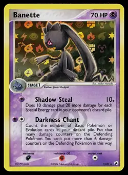 Pokemon Card - Banette Hidden Legends 1/101 Reverse Holo Rare - Image 1