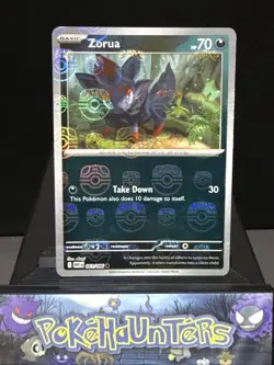 Pokemon Card Zorua 061/086 Masterball Reverse Holo White Flare Near Mint - Image 1