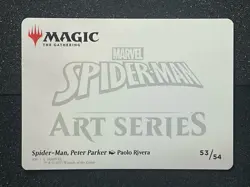 Spider-Man MTG Magic The Gathering Art Series Card 53/54 Spider Man Peter Parker - Image 2