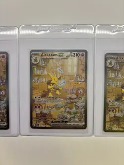 Pokemon Alakazam EX 201/165 Holo Lot of 3 Cards English Psychic TCG - Image 3