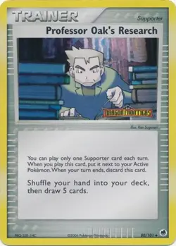 1x Professor Oak's Research - 80/101 - Uncommon - Reverse Holo Damaged Pokemon E - Image 1
