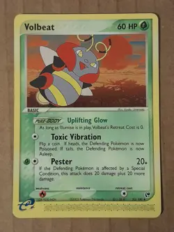 Pokemon Volbeat 53/100 Ex Sandstorm NM See Pictures - Image 1