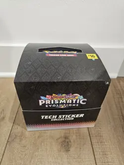 Pokemon TCG Prismatic Evolutions 3 Booster Pack - Tech Sticker Collection x12 - Image 1