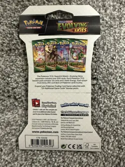 2021 Pokemon Evolving Skies Sleeved Booster Pack Factory Sealed - Image 2