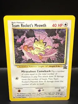 Pokemon - Black Star Promo - Team Rocket's Meowth - #18 K - Image 1