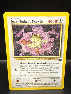 Pokemon - Black Star Promo - Team Rocket's Meowth - #18 K - Image 2
