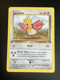 Spearow Jungle 62/64 Pokemon TCG Regular 1st Edition Common Lightly Played LP - Image 1
