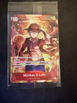 Sealed One Piece Treasure Booster Promo : Monkey D. Luffy ST10-006 SR English NM - Image 1