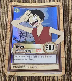 ONE PIECE Carddass Luffy Hyper Battle 1999 C01 Holo Rare TCG Bandai Japan Rare - Image 1