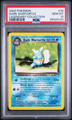 PSA 10 GEM MINT Dark Wartortle 39/110 Legendary Collection 2002 Pokemon Card - Image 1