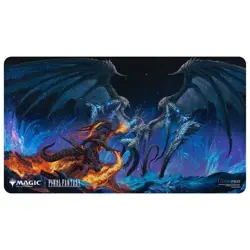 Magic Final Fantasy card playmat holofoil ultra pro Bahamut vs Ifrit - Image 1