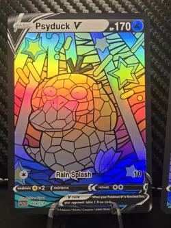 Psyduck & Golduck CUSTOM Stained Glass Holo Cards -Display Only - Image 2