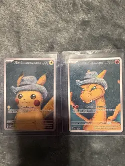 Pokemon Pikachu and Charizard von Gogh Museum Card - Image 1