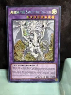YUGIOH Albion the Sanctifire Dragon CYAC-EN035 Cyberstorm Access 1st Ed card - Image 1
