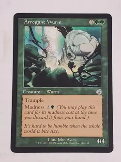 MTG Arrogant Wurm (Torment/Green/U) - BGM - Image 1